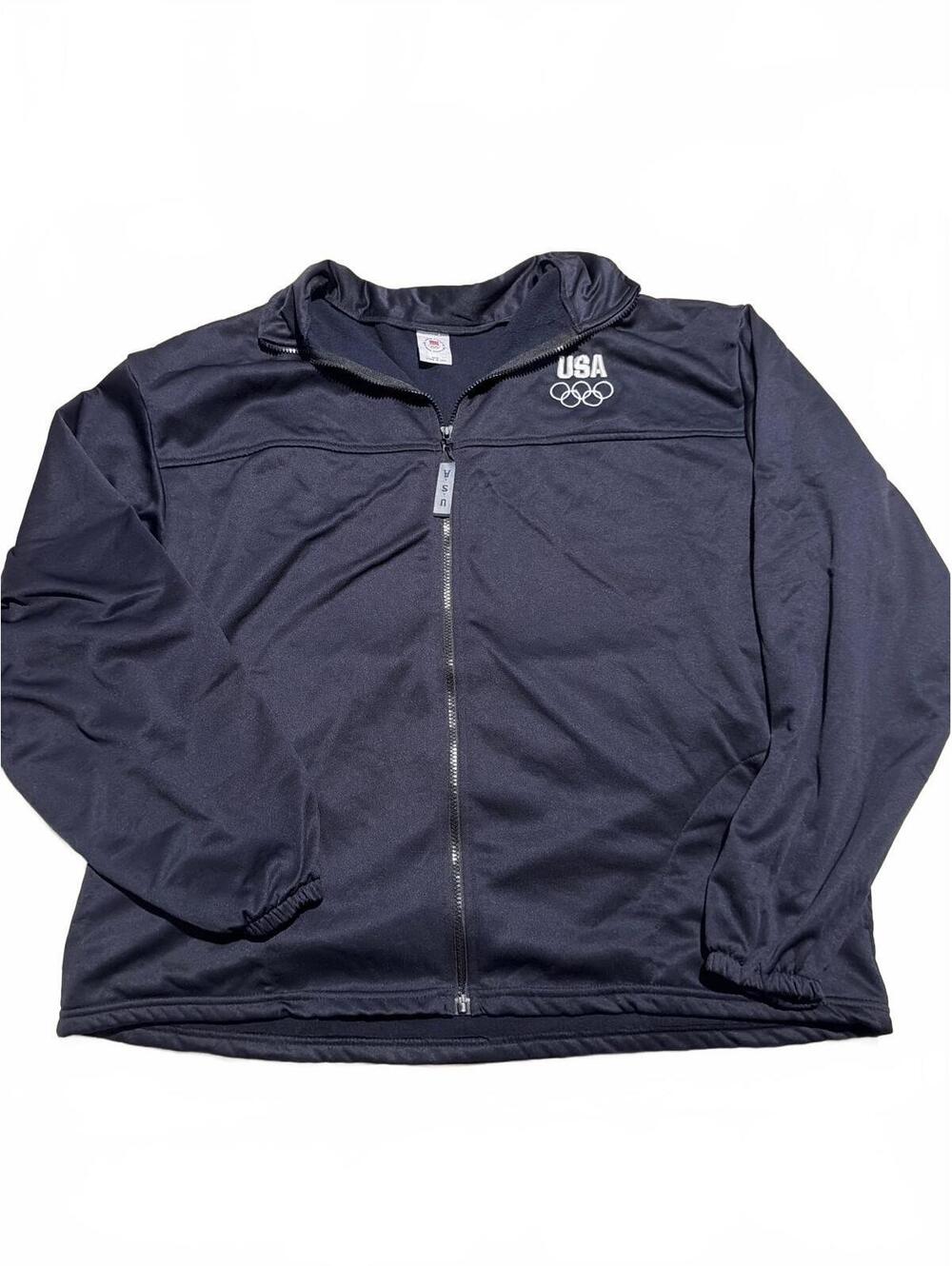 USA Olympic Team Men's Navy Blue Full-Zip Jacket